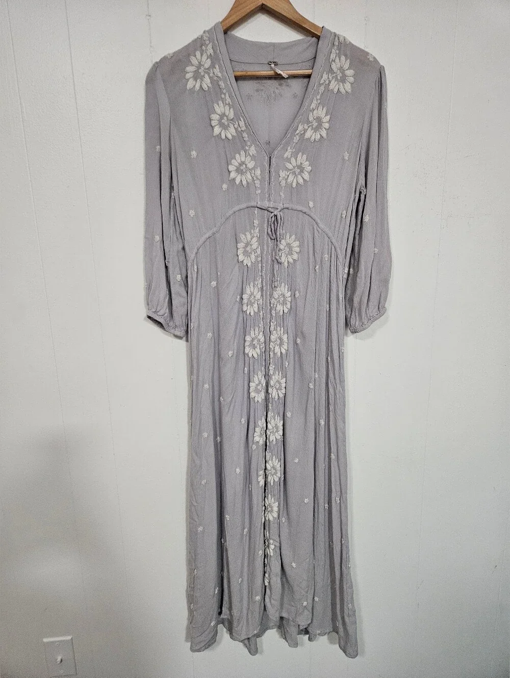 Free People Embroidered Fable Maxi Dress